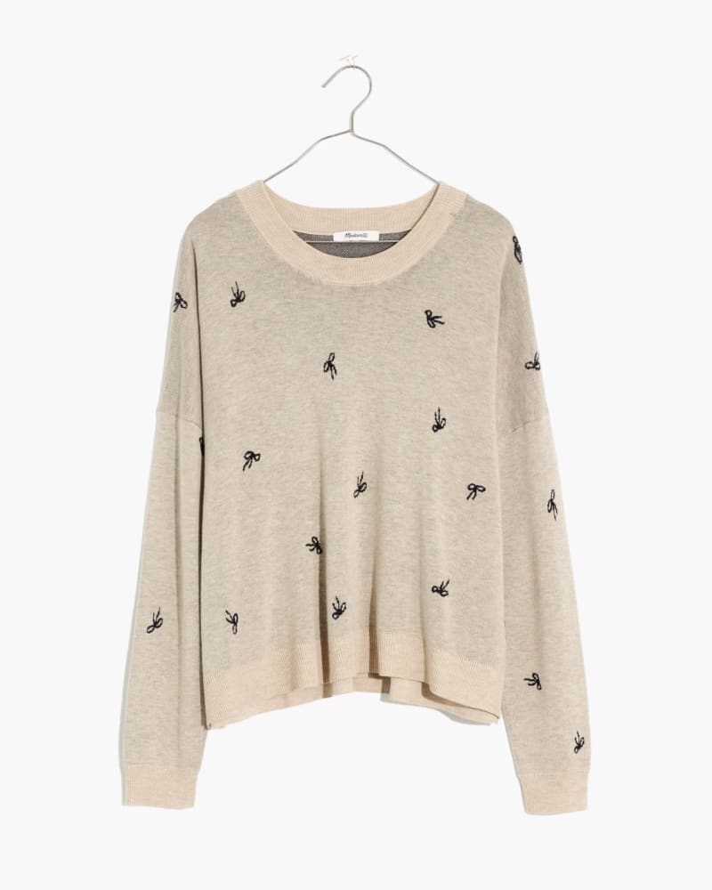 Front of plus size Bow-Print Jacquard Sweater by Madewell | Dia&Co | dia_product_style_image_id:178128